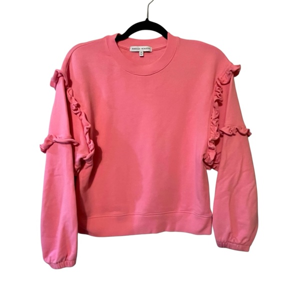 Renecca Minkoff Evelyn Sweatshirt in Azalea Pink XS Oversize Fit - Picture 3 of 9